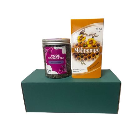 Pcos Rooibos tea + méhpempő 60 db-os díszdobozban