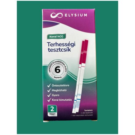 Elysium korai kimutatású terhességi tesztcsík - hCG 10 mIU/ml - 2 db