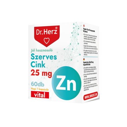 DR Herz Szerves Cink 25 mg 60 db kapszula 