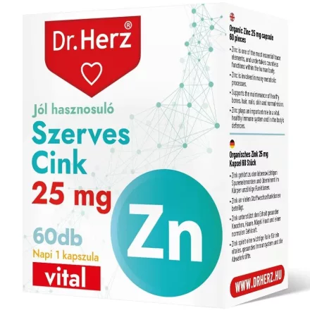 DR Herz Szerves Cink 25 mg 60 db kapszula 