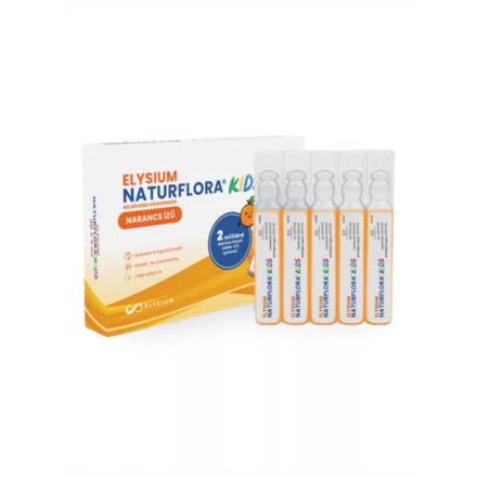  Elysium Naturflora Kids narancs ízű belsőleges szuszpenzió édesítőszerrel és 2 milliárd Bacillus Clausii (UBBC-07) spórával - 20 x 5 ml