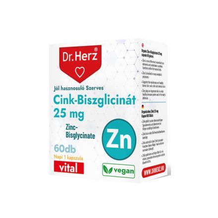 DR Herz Cink-Biszglicinát 25 mg 60 db kapszula doboz