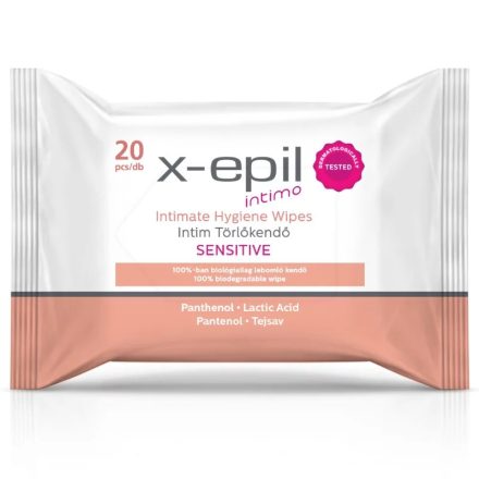 X-Epil Intimo Intim törlőkendő 20db - sensitive