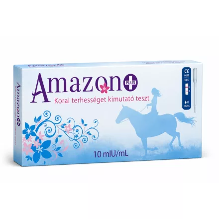 Amazon Plus korai terhességi gyorsteszt – 10 mIU/ml – kék – 1 db