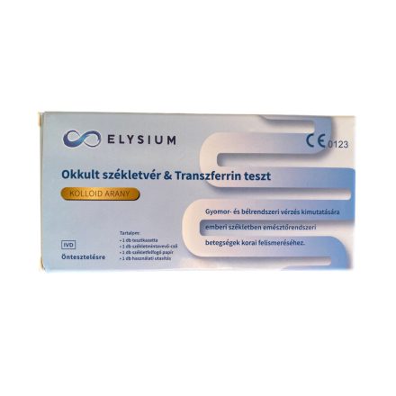 Elysium FOB + Transzferrin tesztkazettás kombinált otthoni gyorsteszt - 1 db tesztkészlet (székletből)