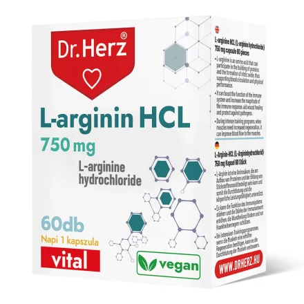 DR Herz L-ARGININ HCL 750 mg 60 db kapszula