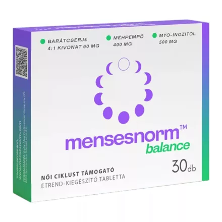 Mensesnorm™ Balance barátcserje, méhpempő és myo-inozitol - női ciklust támogató tabletta 30db 