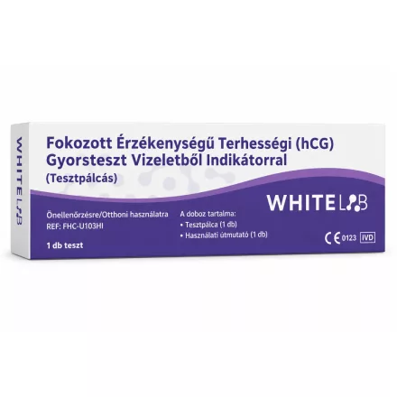Fokozott érzékenységű Terhességi (hCG) gyorsteszt vizeletből  WhiteLAB