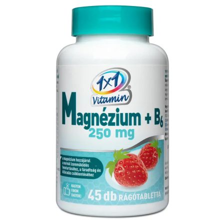 1x1 Vitamin Magnézium +B6 250mg rágótabletta epres - 45 db