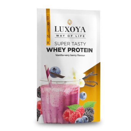 Whey Protein - Tejsavó fehérje italpor 30g - Vanília-Bogyós gyümölcs ízű