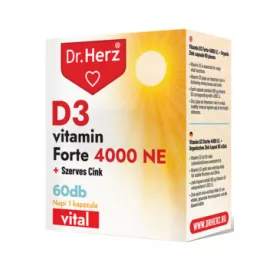 Dr. Herz D3-vitamin 4000 NE+Szerves Cink 60 db kapszula