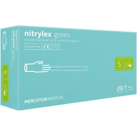 Mercator nitrylex® classic kék orvosi púdermentes nitril kesztyű - S