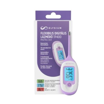 Elysium TP400 flexibilis digitális lázmérő - pasztell-lila - 1 db