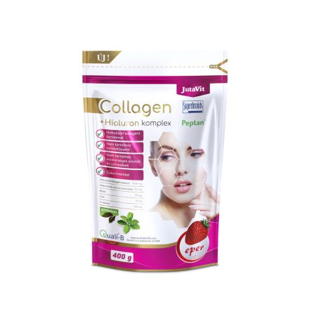 JutaVit Collagen +Hialuron Komplex 400g italpor – Eper ízben