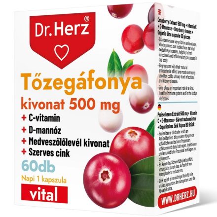Dr. Herz Tőzegáfonya kivonat 500 mg 60 db kapszula