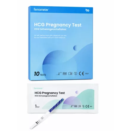  Femometer terhességi (hCG) tesztcsík 10 mIU - 10 darabos 