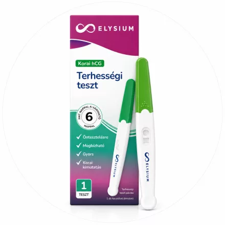 Elysium korai kimutatású terhességi teszt – hCG 10 mIU/ml – zöld – 1 db