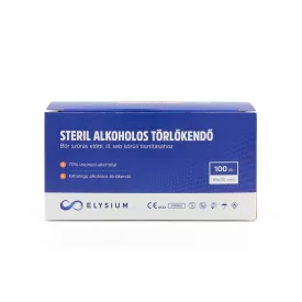   Elysium steril alkoholos törlőkendő - 100 db - 70%-os izopropil-alkohollal