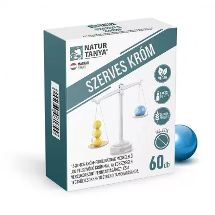 NATUR TANYA® SZERVES KRÓM 200MCG 60DB TABLETTA