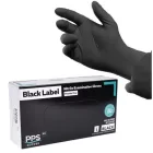PPS Black Label nitril kesztyű fekete 3,5 g (normál vastagságú kivitel, 100 db, púdermentes)