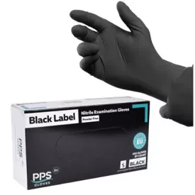   PPS Black Label nitril kesztyű fekete 3,5 g (normál vastagságú kivitel, 100 db, púdermentes)