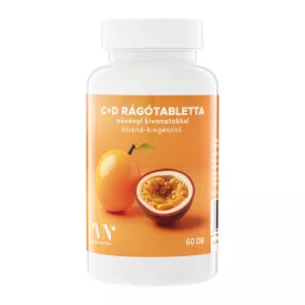   C+D RÁGÓTABLETTA NÖVÉNYI KIVONATOKKAL ( barack-maracuja ízű ) 60X