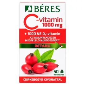   Béres C-vitamin 1000 mg Retard 50db filmtabletta csipkebogyó+D3 