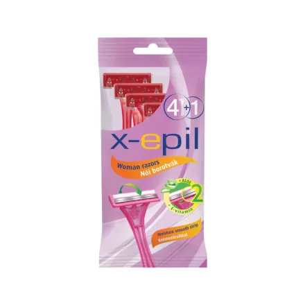 X-Epil Eldobható női borotva 2 pengés  4+1db/csom