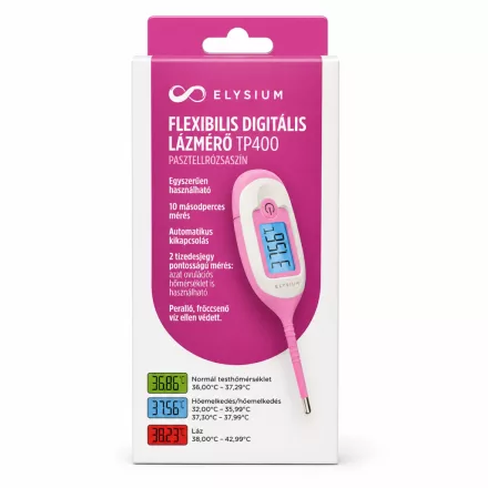 Elysium TP400 flexibilis digitális lázmérő - pasztellrózsaszín - 1 db