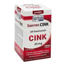 Jutavit szerves cink 25MG tabletta 100X