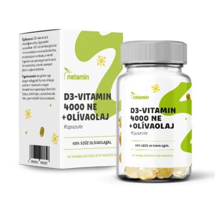 Netamin D3-vitamin 4000NE + olívaolaj kapszula 30X