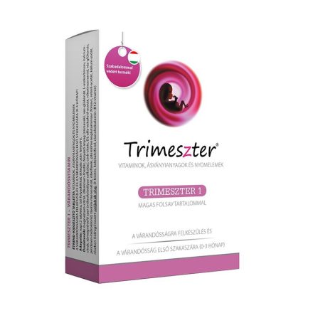 Trimeszter 1 Étrend-kiegészítő tabletta vitaminokkal