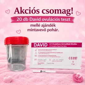   20 db DAVID Ovulációs ( LH ) tesztcsík + Ajándék mintavételi pohár