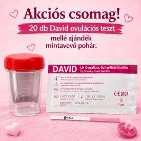   20 db DAVID Ovulációs ( LH ) tesztcsík + Ajándék mintavételi pohár