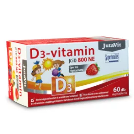   Jutavit D3-vitamin Kid 800NE (20µg). Eper ízű 60 rágótabletta