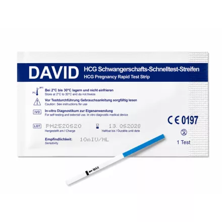 David hCG terhességi tesztcsík – 10 mIU/ml
