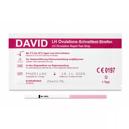 DAVID OVULÁCIÓS (LH) TESZTCSÍK 20 mIU ( normál érzékenység ) 