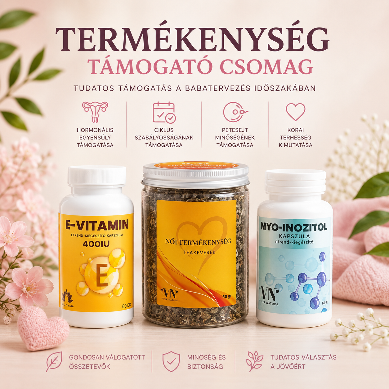 Termékenység természetes támogatása a női egyensúlyhoz